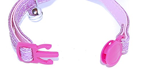 Pet Palace® "Glitter Kitty Cat Kitten Collar for cats who relish the nightlife plus FREE cute catnip mouse toy! (PERKY PINK) PERKY PINK - PawsPlanet Australia