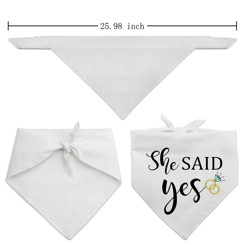 My Humans are Getting Married Dog Bandana, She Said Yes Dog Bandana, Engagement Gift, Wedding Dog Bandana, Dog Engagement Announcement, Wedding Photo Prop, Pet Scarf, Pet Accessories (2 Pack) white - PawsPlanet Australia