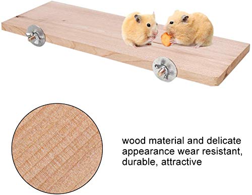 HEEPDD Hamster Platform, Wooden Grinding Teeth Springboard Safe, Toy Small Animal Play Bridge for Syrian Hamsters Hedgehogs Gerbils Chinchillas Squirrels Guinea Pigs Chewing - PawsPlanet Australia