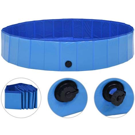 Gravitis Pet Supplies Dog Paddling Pool. Folding Rigid Panel Pet Pool (Large 120x30cm) Large 120x30cm - PawsPlanet Australia
