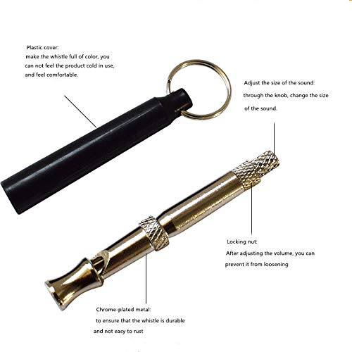 JINGSHUOKEJI 2PCS Ultrasonic Dog Whistle with Lanyard, Ultrasonic Dog Whistle with Adjustable Frequency, Dog Whistle for Training Dogs - PawsPlanet Australia