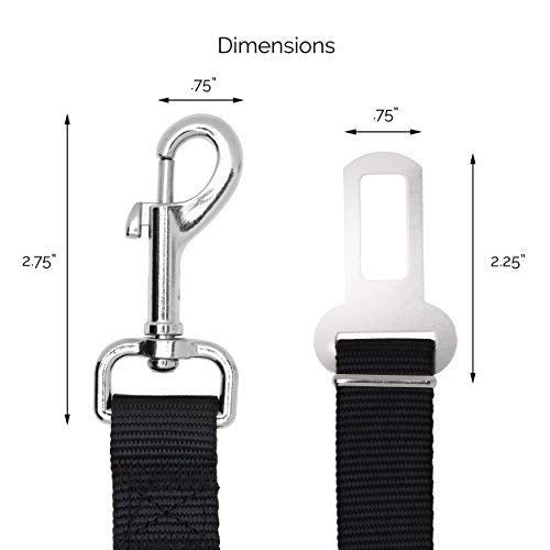 Dog Seat Belt Pet Dog Cat Car Seatbelt Safety Tether - 2 Pack - Adjustable Harness Belts Pet Leash - Heavy Duty Nylon Seatbelts - Universal Fit Cars Truck SUV - PawsPlanet Australia