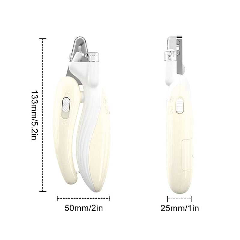 DONGKER Pet Nail Clippers, Dog Claw Trimmer with Ultra Bright LED Light and Razor Sharp Blade, Claw Care Trimming Tool for Medium & Small Dogs and Cats Light coffee - PawsPlanet Australia