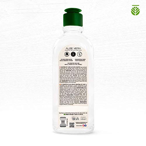 AMAZÔNIA PET CARE PET Shampoo Seed Oil has antioxidants, Anti-inflammatory and mositurizing Properties That Fight Dandruff. Sustainably Produced with The Best Nature of The Amazon Rainforest ALOE VERA DOG & CAT - PawsPlanet Australia