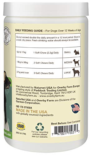 Overby Farm No Toot Soft Chews for Dogs, 60-Piece, 132 g - PawsPlanet Australia