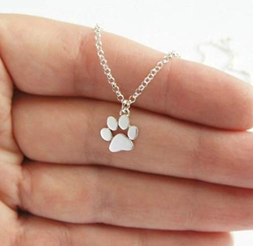 N7 925 Sterling Silver Paw Print Necklace, Paw Necklace, Dog Necklace, Dog Jewelry for Women, Dog Paw Necklace, Dog Pendant, Dog Necklaces for Women - PawsPlanet Australia