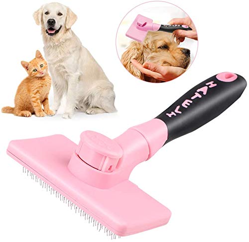 Makerfire Dog Brush Slicker,Grooming Brush for Large to Small Dog or Cat With Short to Long Hair Helps Striping, Finishing, Detangling, Deshedding-Pink Pink - PawsPlanet Australia