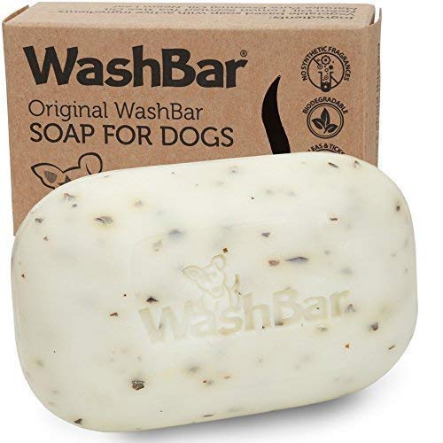 [Australia] - WashBar Natural Dog Soap Bar - Natural Dog Shampoo for Allergies and Itching, Zero Plastic Waste, Grooming Made Easy (Single) 