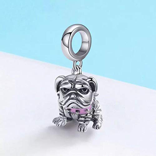 [Australia] - Love Dog Charm 925 Sterling Silver French Bulldog Charm Puppy Pet Dog Animal Charms for Dog Lovers Love dog - Bulldog Pendant 