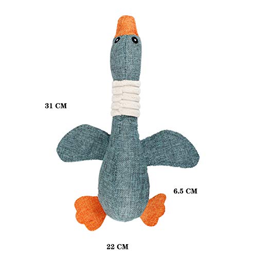 YYOJ Squeaky Dog Toys,Soft Dog Toys for Teeth Cleaning Funny Goose Shapes Interactive Training Toys for Puppy Small Medium Dogs - PawsPlanet Australia