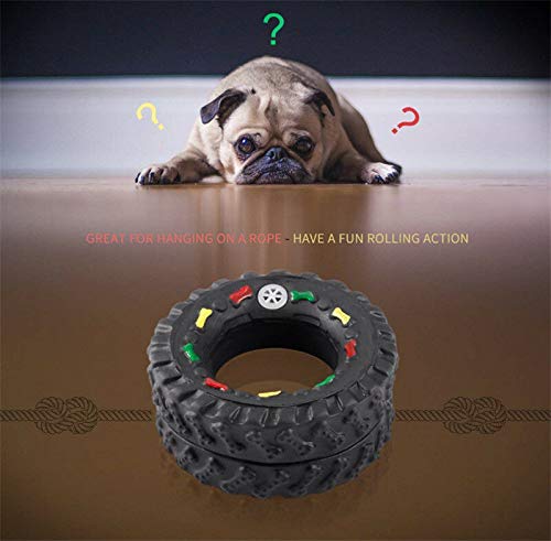 PETS EMPIRE Dog Toy Nontoxic Durable Chew Toys Tire Pet Toys Squeaky Dog Toy Sound Toy for Small Medium Dog Puppy and Cat - PawsPlanet Australia