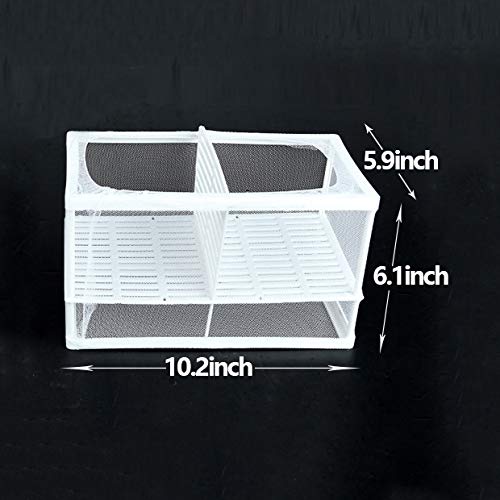 Aquarium Fish Breeder Box Hatching Incubator Isolation Box 3 Rooms Fish Breeding Box with Sucking Disc Fish Hatchery Equipment for Fish Tank Baby Fishes Shrimps Guppy Fishes Clownfishes A Large Size - PawsPlanet Australia