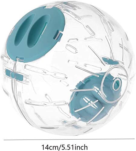 Silent Hamster Ball Transparent Running Ball for Hamsters to Relieves Boredom Exercise Wheel 5.5 Inch Dog Pet Toy Ball Small Animals Cage Accessories Blue - PawsPlanet Australia
