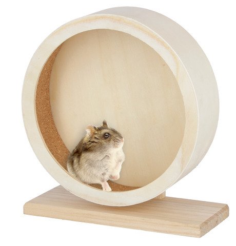 Kerbl Hamster Wood Wheel, Ø 29cm, Brown - PawsPlanet Australia