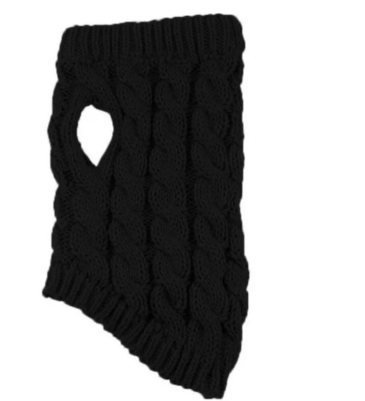 Dog Sweaters Turtleneck Knitted Sweaters Winter Pets Clothes Warm Sweater Coat Outfit for Dogs and Cats. Clothes for Dogs and Cats. (Black, Medium) black - PawsPlanet Australia