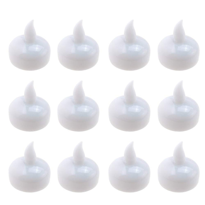 ENEGG Waterproof Tea Lights Battery Operated Water Sensor, 12 Pack Flickering Floating LED Candles for Centerpieces Wedding Party Pool SPA Decoration Xmas Home Room Halloween, Warm White - PawsPlanet Australia