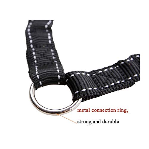 [Australia] - AntVam Swivel Strong Bungee Double Dog Leash Shock Absorbing Duarable Leash Splitter Dual Tangle Free Coupler for 2 Dogs Walking and Training 30-100lbs Black 