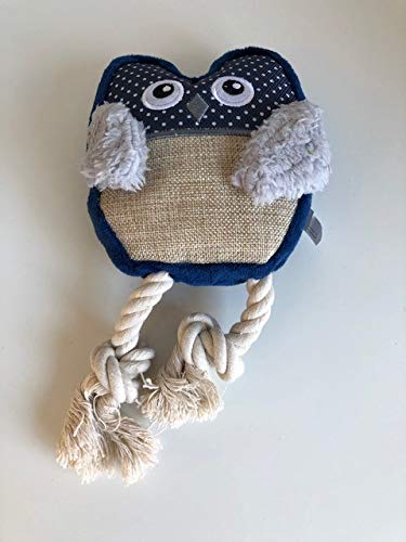 Surrey Feed Owl Plush Dog Toy With Rope - PawsPlanet Australia