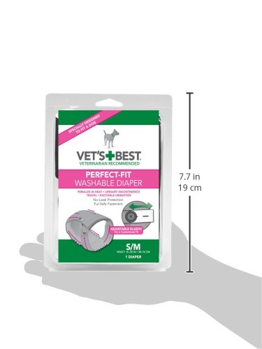 [Australia] - Vet's Best Perfect Fit Washable Female Dog Diaper, 1 count Small/ Medium 