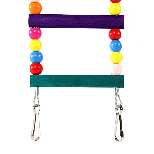 BWOGUE Wooden Chicken Flexible Ladder,Parrot Chicken Swing,Pet Toy S:Total Length:31.5" - PawsPlanet Australia