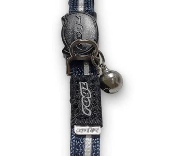 Rogz Alleycat collar. Adjustable to your cat's weight and with a safety lock. (dark blue) - PawsPlanet Australia