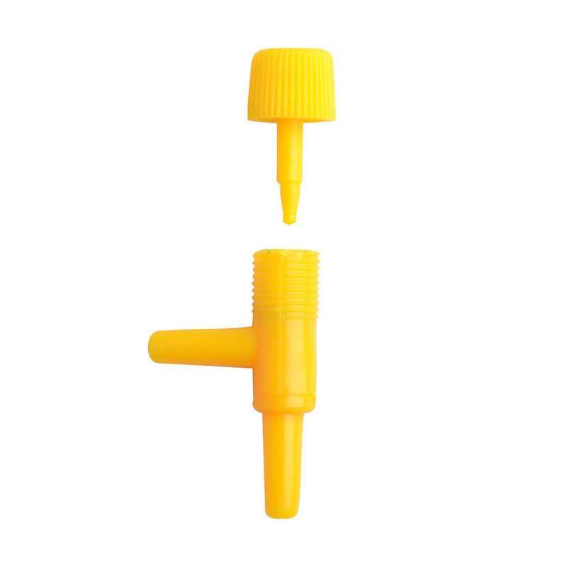 [Australia] - Quickun Aquarium Fish Tank 2 Way Air Pump Control Valve 3/16" ID Hose Air Line Tubing Tube Hose Connector Yellow 10 Pcs 