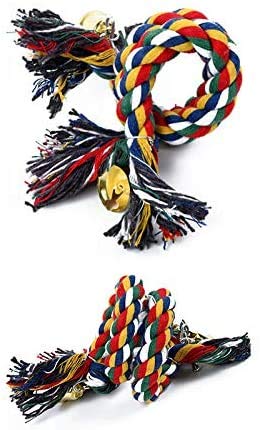 Happay Bird Perch Stand Bird Rope Perch Bird Toys for Parakeets Cockatiels,Conures, Macaws, Lovebirds, Finches (3 Pcs) - PawsPlanet Australia