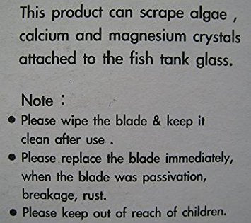 [Australia] - Aquarium Fish Tank Glass Algae Scraper Blade - Razor Coralline Calcified 