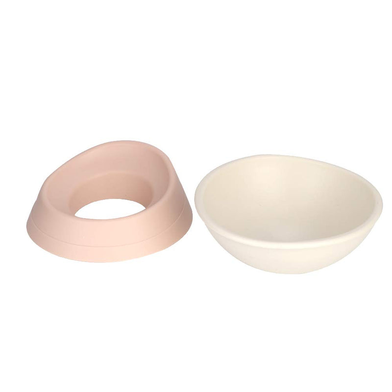 Slanted Dog Bowl Non Slip Tilted Pet Bowls Wide Mouth Dog Feeder Cat Food Water Bowl Dish Pet Sterile Tableware Dog Feeding Watering Supplies with Detachable Stand(White) - PawsPlanet Australia