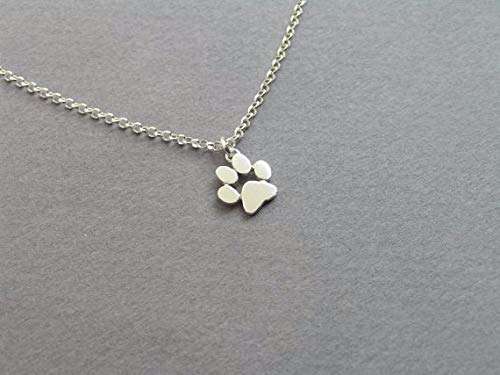 N7 925 Sterling Silver Paw Print Necklace, Paw Necklace, Dog Necklace, Dog Jewelry for Women, Dog Paw Necklace, Dog Pendant, Dog Necklaces for Women - PawsPlanet Australia