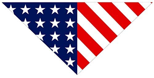 American Flag Dog Bandanas | 3-Pack| 4th of July Bandannas| Red, White and Blue Scarf Set (Flag, Small) - PawsPlanet Australia