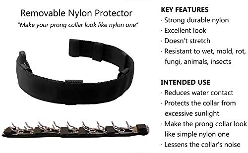 Mayerzon Dog Prong Training Collar, Dog Choke Pinch Collar with Comfort Tips and Quick Release Snap Buckle for Small Medium Large Dogs Medium,3mm,19.7-Inch,14-18"Neck Black - PawsPlanet Australia