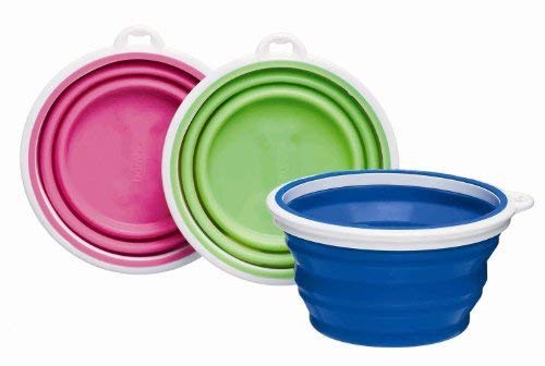 [Australia] - Bamboo Silicone Pop-Up Travel Bowl, Colors Vary 4 inches x 6 inches x 2.5 inches 