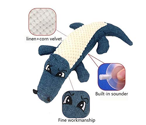 YYOJ SuperX Squeaky Dog Toys,Soft Dog Toys for Teeth Cleaning Funny Crocodile Plush Interactive Training Toys for Puppy Small Medium Dogs - PawsPlanet Australia