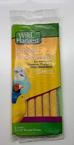 Sanded Bird Perch Cover Bundle Includes: (3) Packs of 6 Perch Covers (Total of 18 Covers), (1) Mineral Block Supplement, and (1) Laminated Bird Tips Card. - PawsPlanet Australia