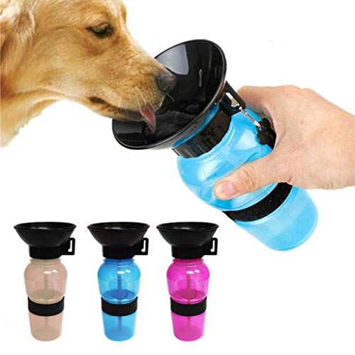 JJMax Dog Travel Water Bottle with Drinking Spout and Pooper Scooper Sets (Blue Bottle) Blue Bottle - PawsPlanet Australia