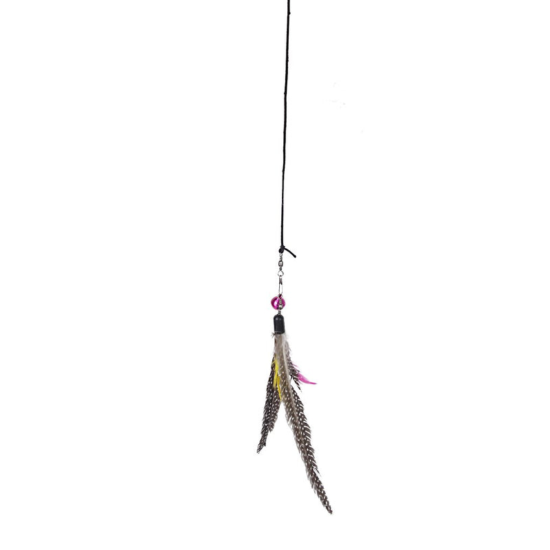 DTOL Kitten Cat Teaser Interactive Toy Dangler Rod with Bell and Feather Cat Interactive - PawsPlanet Australia