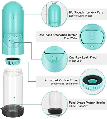 Portable Dog Water Bottle for Walking, No Drip Pet Travel Drinking Wate - PawsPlanet Australia