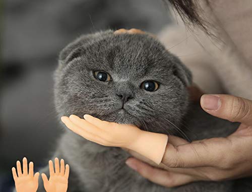 Allogrooming Tiny Cat Massage Hand Finger Puppets, Unique Pet petting Hand, Massage Hand for Cat and Dogs, Gentle and Loving Tiny Massage Hands, Give your cat and dog back scratch and massage (1 Pair) - PawsPlanet Australia