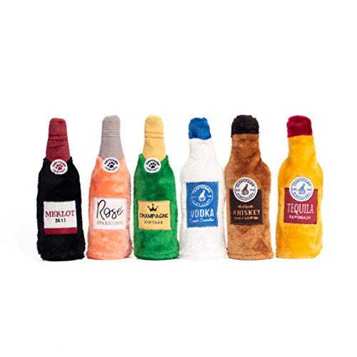 [Australia] - ZippyPaws - Happy Hour Crusherz Drink Themed Crunchy Water Bottle Dog Toy Champagne 