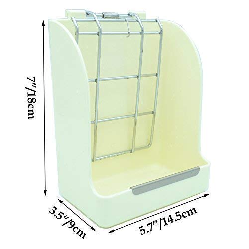 [Australia] - RUBYHOME Hay Feeder/Rack Less Wasted Hay - Ideal for Rabbits/Guinea Pigs/Chinchillas/Hamsters - Keeps Grasses Clean and Fresh (White) (1 Pack/2 Pack) 1Pack,White 