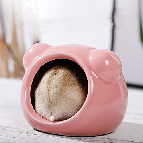 gutongyuan Small Animal Ceramic Critter Bath, Ideal for Dwarf Hamsters and Gerbils, Pet Hideout Hut Cave Bear - PawsPlanet Australia