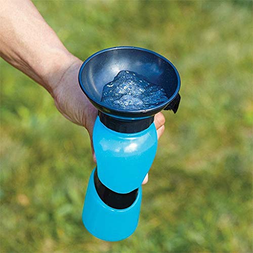 JJMax Dog Travel Water Bottle with Drinking Spout and Pooper Scooper Sets (Blue Bottle) Blue Bottle - PawsPlanet Australia