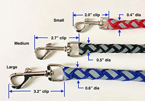 [Australia] - DOG DAYS Dog Leash 6ft Reflective Strong Durable Rope Leash for Large Medium and Small Dogs Heavy Duty Running Training Red 