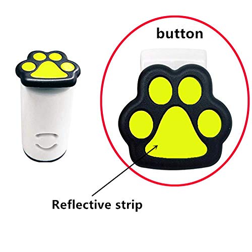N\A Dog Training Clicker (1 pack), Large Button Dog Paw Type Pet Trainer With Reflective Stickers, Can be Used for Behavior Training and Recall of Pets - PawsPlanet Australia