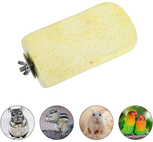 Parrot Perch Natural Calcium Bird Grinding Teeth Stone Chew Toy for Macaw African Grey Eclectus Cockatoo Parakeet Cockatiel Conure Cage Perch Stand Platform - PawsPlanet Australia