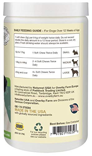 Overby Farm No Scoot Soft Chews for Dogs, 60-Piece, 180 g - PawsPlanet Australia