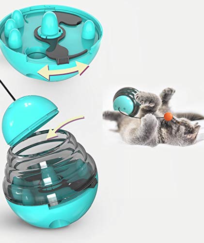 [Australia] - YINJIE Cat Toy Leakage Food Ball Toys Cat Tumbler Toy Ball Kitten Roly-Poly Treat Toys, Kitty Slow Food Dispensing Puzzle Toy 