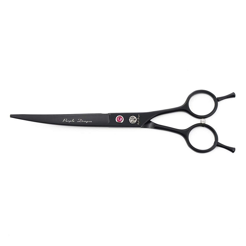 Purple Dragon 7.0 inch Rhinestone Decoration 3PCS Pet Grooming Scissors Dog Hair Cutting & Thinning Shears Set Black Painting - PawsPlanet Australia