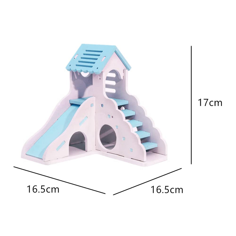 NA Wooden Hamster House Animals Pet House with Climbing Ladder Slide Hamster Hideout for Hamster, Chinchilla, Rat, Gerbil - PawsPlanet Australia